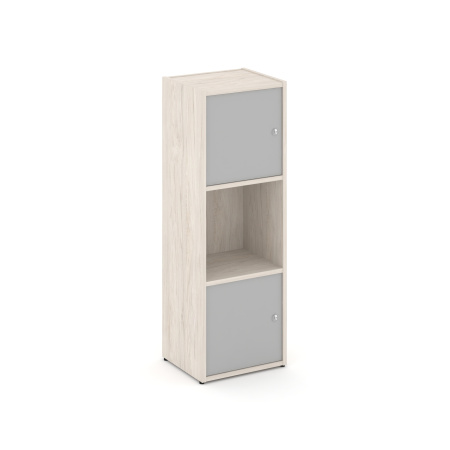 Стеллаж Locker Plus LK.K-001 408x350x1203 (Денвер Светлый | Серый)