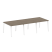 Стол для переговоров (3 столешницы) на А-образном м/к Metal System Style БА.ПРГ-3.1 3000x1235x750 (Дуб наварра/Серый металл)