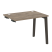 Стол-приставка к опорным элементам на деревянных опорах Onix Wood OW.SPR-1.7 980x720x750 (Тиквуд Светлый/Дуб Темный)