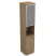 9ПП.005.20 Пенал высокий со стеклом и нишей (400x450x2045), правый (Teakwood)