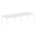 Стол для переговоров (2 столешницы) на А-образном м/к Metal System Style БА.ПРГ-2.4 3200x1235x750 (Дуб наварра/Серый металл)