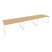 Стол переговорный Onix O.MO-PRG-3.3 4140x980x750 (Тиквуд Темный/Белый Металл)