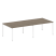 Переговорный стол 2 столешницы Metal System Style БП.ПРГ-2.3 2800x1235x750 (Дуб Наварра/Серый металл)