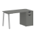 Стол письменный VR.SP-3-138.1.A 1380x720x750 (Серый/Белый Металл)