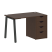 Стол письменный VR.SP-3-118.4.A 1180x720x750 (Серый/Белый Металл)