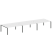 Рабочая станция на 6 раб. мест Metal System Style БП.СМ-6.5 5400x1475x750 (Дуб Наварра/Серый металл)