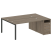 Рабочая станция с опорной тумбой Metal System Style БП.РС-СТП-2.4 2012x1475x750 (Дуб Наварра/Серый металл)