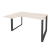 Стол эргономичный левый на О-образном м/к Onix O.MO-SA-3L 1380x1180x750 (Тиквуд Темный/Белый Металл)