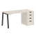 Стол письменный VR.SP-3-158.4.A 1580x720x750 (Серый/Белый Металл)