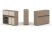 Тумба двойная + низкая надставка ES.NB.2N-10 (1500х410х1135) (Латте/Тиквуд Светлый)
