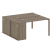 Рабочая станция с опорным шкафом-купе Metal System Style БП.РС-СШК-1.2 1610x1475x750 (Дуб Наварра/Серый металл)