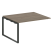 Проходной наборный элемент переговорного стола Metal System Style БО.ППРГ-3 1400x1235x750 (Дуб Наварра/Серый металл)
