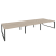 Рабочая станция на О-образном м/к Onix O.MO-D.RS-6.4.8 4740x1635x750 (Тиквуд Темный/Белый Металл)