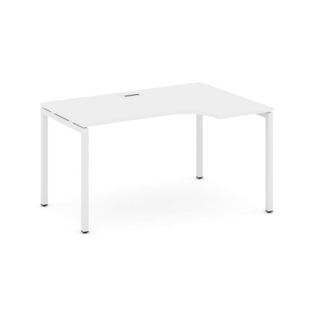 Стол рабочий эргономичный SN-4P.SPA-012(R) (1580х700/980х750) (Белый/Металл Белый)