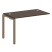 Проходной наборный элемент рабочей станции Metal System Style БП.ПРС-СП-1.2 1200x720x750 (Дуб Наварра/Серый металл)