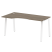 Стол криволинейный левый Metal System Style БА.СА-1 Л 1600x900x750 (Дуб Наварра/Серый металл)