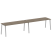 Рабочая станция на 2 рабочих места на А-образном м/к Metal System Style БА.СМ-2.5 3600x720x750 (Дуб наварра/Серый металл)