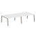 Рабочая станция на 4 рабочих места на А-образном м/к Metal System Style БА.СМ-4.4 3200x1475x750 (Дуб наварра/Серый металл)