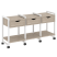 Тумба на колесных опорах наборная VR.L-TN-4.K 1440x460x767 (Тиквуд Темный/Белый металл)