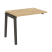 Наборный элемент рабочей станции на деревянных опорах Onix Wood OW.1.NRS-1.7 980x720x750 (Тиквуд Светлый/Дуб Темный)