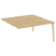 Стол-приставка двойной на деревянных опорах Onix Wood OW.D.SPR-4.8 1580x1635x750 (Тиквуд Светлый/Дуб Темный)