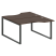 Рабочая станция криволинейная Metal System Style БО.РАС-СА-2.2 1400x1835x750 (Дуб Наварра/Серый металл)