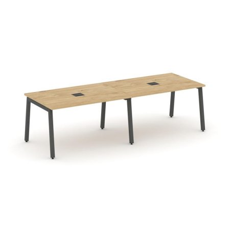 Стол переговорный SN-5A.SPRG-013 (2760х980х750) (Тиквуд Светлый/Металл Антрацит)