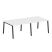 Стол для переговоров (2 столешницы) на А-образном м/к Metal System Style БА.ПРГ-2.2 2400x1235x750 (Дуб наварра/Серый металл)