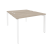 Рабочая станция на П-образном м/к Onix O.MP-D.RS-2.2.7 1180x1475x750 (Тиквуд Темный/Белый Металл)