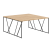 Стол двойной LOFTIS LWST 1516 1560х1606х750 (Дуб БофордЧерный)