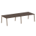 Стол для переговоров (2 столешницы) на А-образном м/к Metal System Style БА.ПРГ-2.4 3200x1235x750 (Дуб наварра/Серый металл)