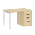Стол письменный VR.SP-3-118.4.A 1180x720x750 (Серый/Белый Металл)