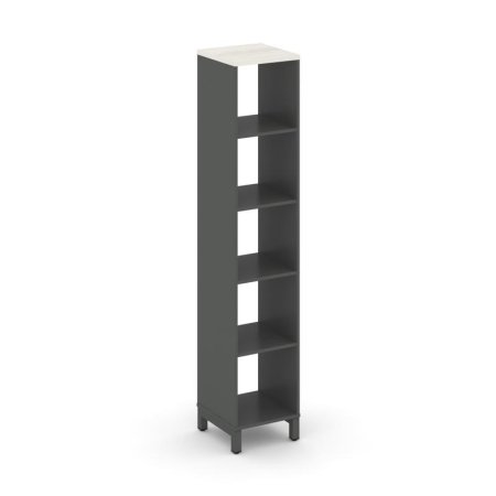 Каркас стеллажа 5 ярусов SN.KS-510 (387х400х1982) (Антрацит/Дуб Наварра/Металл Антрацит)