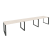 Рабочая станция на О-образном м/к Onix O.MO-RS-3.3.7 4140x720x750 (Тиквуд Темный/Белый Металл)