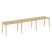 Рабочая станция на деревянных опорах Onix Wood OW.RS-3.2.7 3540x720x750 (Тиквуд Светлый/Дуб Темный)