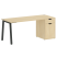 Стол письменный VR.SP-3-178.1.A 1780x720x750 (Серый/Белый Металл)