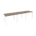 Рабочая станция на П-образном м/к Onix O.MP-RS-3.1.7 2940x720x750 (Тиквуд Темный/Белый Металл)