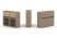 Тумба двойная + низкая надставка ES.NB.2N-2 (1500х410х1135) (Латте/Тиквуд Светлый)