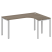 Стол криволинейный правый Metal System Style БП.СА-4 Пр 1600x1200x750 (Дуб Наварра/Серый металл)